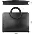 thumbnail image 3 of Portfolio Binder with Handle, Leather Portfolio with Zipper for Women/Men, Portable Briefcase Business Portfolio with Card Slot & Note Clip (Black), 3 of 7