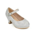 thumbnail image 1 of New Girl Link Dana-64K Glitter Shimmer Almond Toe Kiddie Heel Mary Jane Pump Sz, 1 of 5