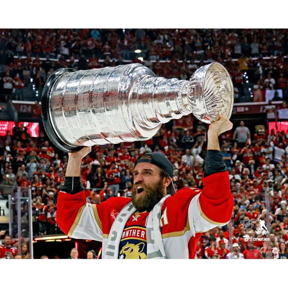 Aaron Ekblad Florida Panthers Unsigned 2024 Stanley Cup Champions Raising Cup Photograph