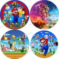 thumbnail image 2 of Fondo de Super Mario Bros, cubiertas redondas, fondo para fiesta de cumpleaños de niños, decoración de juegos de anime, pancarta para baby shower, accesorios de regalo, 2 of 5