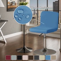 Armless Chair Slipcover, Stretch Jacquard Cross Legged Office Desk Chair Cover, Mid Back Wide Seat Accent Chair Protector Covers for Computer Task Vanity Chairs