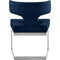 thumbnail image 3 of Meridian Furniture Alexandra Velvet Dining Chair, Navy (Set of 1), 3 of 6