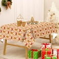 thumbnail image 3 of Christmas Tablecloth Gingerbread Man Candy Cane Fabric Table Cloth Xmas Table Cover for Picnic Home Kitchen Party Dining Tables Decor, 60 x 102 in, 3 of 7