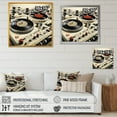 thumbnail image 4 of Designart "Melody of Vintage Vinyl Records I" Fashion Framed Wall Art - White Turntables & Boom Boxes Entryway Framed Wall Art, 4 of 6
