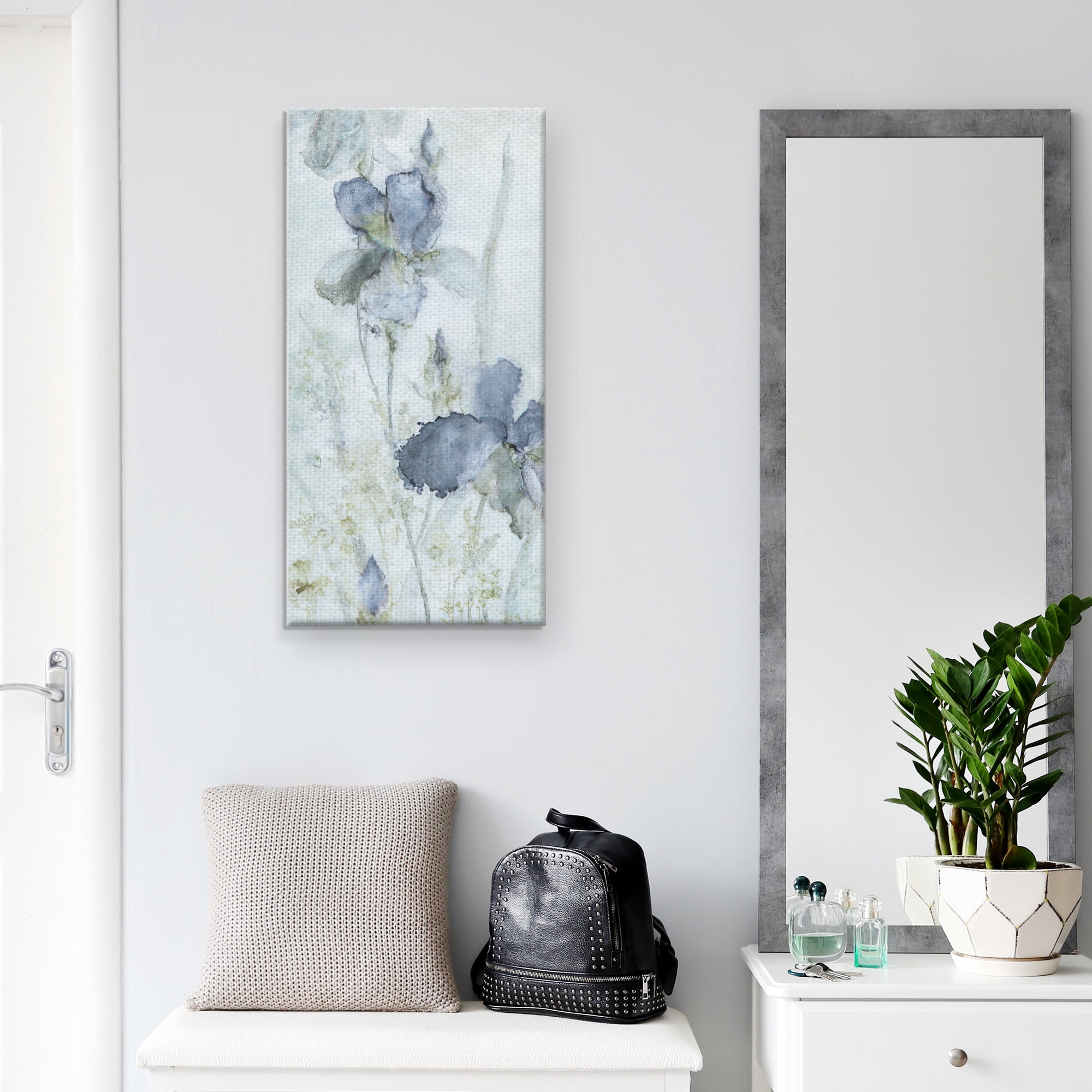 Masterpiece Art Gallery Morning Iris Blue by Carol Robinson Canvas Art Print 17" x 34"