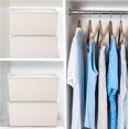 thumbnail image 6 of 4 Pcs Storage Bins with Lids Plastic Stackable Containers for Organizing Shelves Christmas Ornament Box Baskets(Beige,Large), 6 of 12