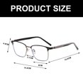 thumbnail image 2 of Lunettes Rétro de Mode pour Entreprise à Clous de Riz Carrées à Grande Monture Anti-Bleu en AC et Alliage, 2 of 5