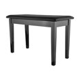 thumbnail image 1 of Banco de piano de madera maciza con almacenamiento para partituras, diseño doble, color negro, modelo HY-DX12, ideal para músicos., 1 of 6