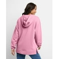 thumbnail image 3 of Hanes EcoSmart Women's Fleece Hoodie Spirited Pink S, 3 of 4