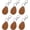 Brown, variant on 6pcs Leather Key Fob, PU Car Keychain Blanks Holder with Rings for ID Cards DIY Laser Engraving