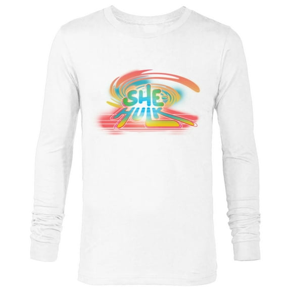 Marvel Studios She Hulk Retro Logo - Long Sleeve T-Shirt for Men - Customized-White