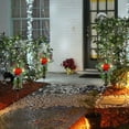 thumbnail image 6 of RuiJiao Solar - Powered Red Flower Christmas Cross Ground Insert Lights - Ideal for Courtyard and Memorial Decor, 6 of 9