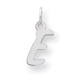 thumbnail image 1 of Sterling Silver Rhodium-plated Small Initial E Charm QC5092E (19mm x 8mm), 1 of 3