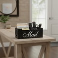 thumbnail image 7 of Modern Mail Holder For Desk, Wood Letter Organizer Sorter Envelope Organizer Bill Filling Rack Wood Mail Basket Magazine Holder For Home Office, 7 of 7