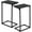 Black, variant on C Shaped End Tables Set of 2, Couch Side Tables that Slide Under Sofa, Slim TV Trays for Living Room and Bedroom, Narrow Space Saving Laptop Workstation, Black, HET02BBK