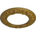 thumbnail image 3 of Ekena Millwork 12 1/4"OD x 7 1/2"ID x 7/8"P Ribbon with Bow Ceiling Medallion (Fits Canopies up to 7 1/2"), Hand-Painted Gold, 3 of 6