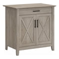 thumbnail image 1 of Key West Bureau Secrétaire avec Plateau pour Clavier et Armoire de Rangement en Gris, 1 of 10
