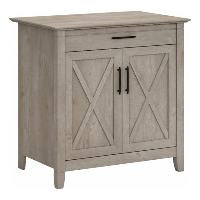 Key West Bureau Secrétaire avec Plateau pour Clavier et Armoire de Rangement en Gris