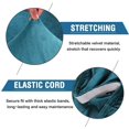 thumbnail image 2 of Velvet Dining Chair Covers Stretch Chair Covers for Dining Room Set of 4 Parson Chair Slipcovers Chair Protectors Covers Dining, Soft Thick Solid Velvet Fabric Washable, Peacock blue, 2 of 5