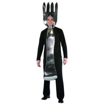Rasta Imposta Fork Costume Adult Halloween, Silver, Fits Both Women and Men