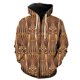 thumbnail image 1 of Sudadera con capucha y cremallera para hombre, diseño geométrico abstracto, manga larga, estilo urbano, unisex, informal, de gran tamaño, estilo hip hop., 1 of 6