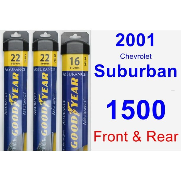 2001 Chevrolet Suburban 1500 Wiper Blade Set/Kit (Front & Rear) (3 Blades) Assurance