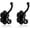 Black, variant on CATPAN 2 Pcs Vintage Coat Hooks Antique Brass Wall Hooks for Hanging Purse Hat Keys Clothes Curtain Unique Heavy Duty Bathroom Decor
