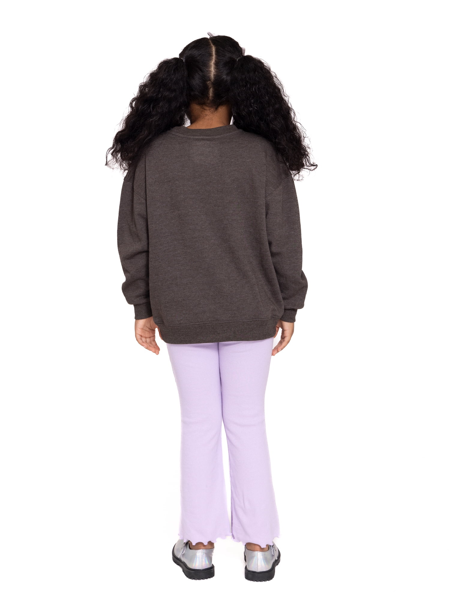 ACDC Girls Graphic Crewneck and Flare Legging Set, 2 Piece Set, Sizes 4-16