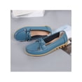 thumbnail image 4 of Fangasis Women Nursing Shoes Comfort Loafers Slip On Moccasins Kitchen Nonslip Boat Shoe Light Blue 5.5, 4 of 7