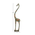 thumbnail image 4 of DecMode Extra Large and Colorful Floor Giraffe Sculpture, Molded from Iron with Grey Metal Finish, 17"W x 3"L x 73"H, 4 of 21