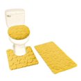 thumbnail image 6 of Memory Foam Bathroom Rugs Set Cobblestone Embossed Ultrasoft Non Slip Absorbent 3 pieces RB Gold Color, 6 of 6