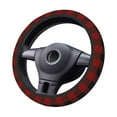 thumbnail image 4 of LNWH Car Steering Wheel Cover，Thickened Wear-Resistant Car Steering Wheel Cover Universal Fits Most Cars-Red Tartan Pattern, 4 of 8