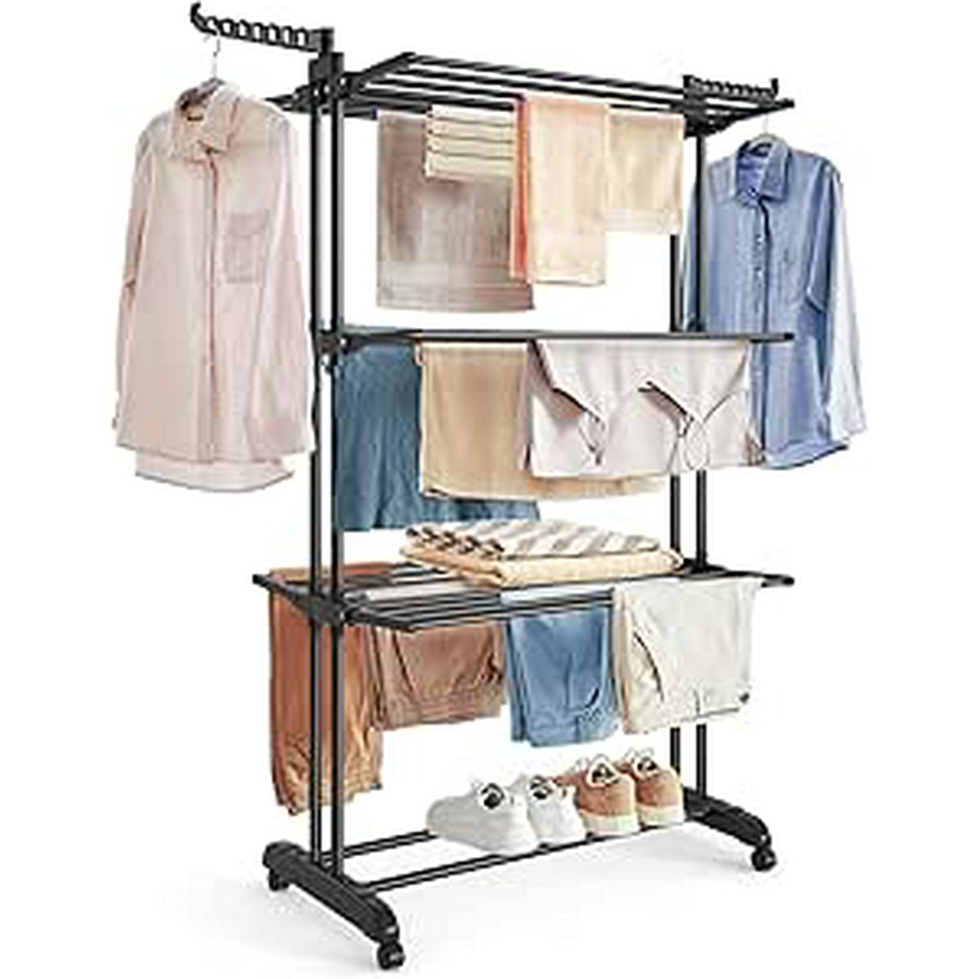 Clothes Drying Rack 4-Tier, Foldable Laundry Drying Rack 173 cm
