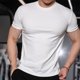 thumbnail image 4 of Ceisia Men's Slim Fit Crew Neck Short Sleeve T-Shirt High Stretch German Velvet Athletic Top White XXL Gifts, 4 of 9