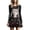 A11-black, variant on Womens Skeleton Dress Long Sleeve Skull Print Halloween Dresses Witch Vampire Gothic