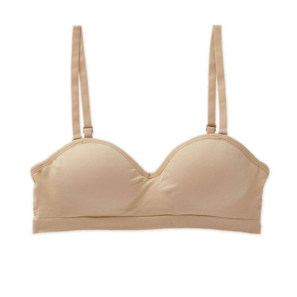 Women's Maidenform Girl H4392 Seamfree Molded Cup Hybrid Strapless Bandeau  Bra (Nude 30A) 