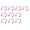 Pink, variant on 10Pcs Earrings,C-Shaped Ball Design Piercing Earring,Allergic-Free Electroplating Stud Earrings,Gold