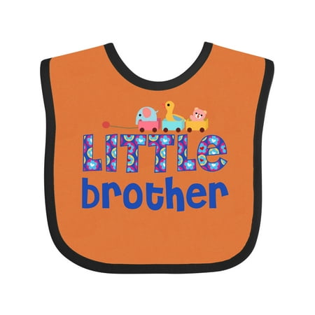 

Inktastic Blue Toy Train Little Brother Gifts Gift Baby Boy Bib
