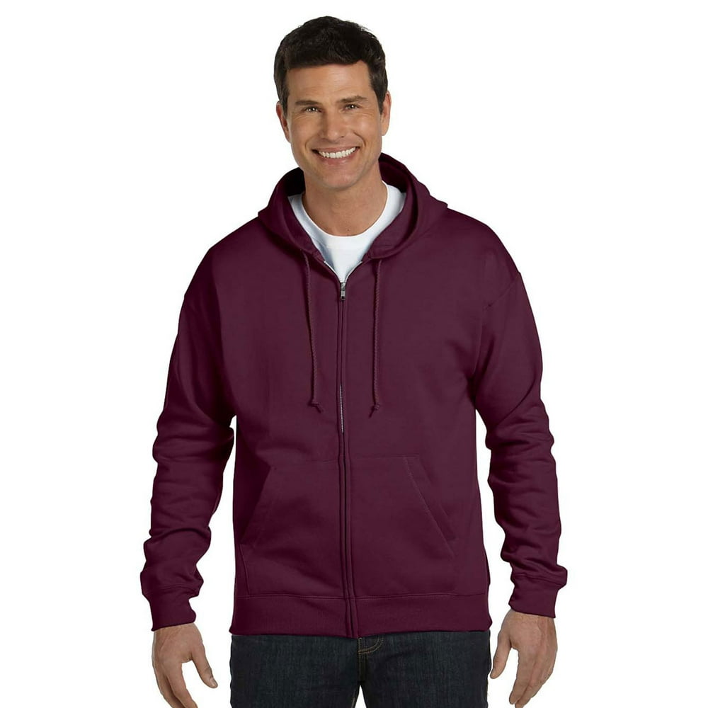 Hanes Men's Ecosmart Fleece Full Zip Pullover Hoodie - Walmart.com ...