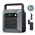 thumbnail image 1 of Evatronic Portable Power Station 725.25Wh, 600W Multi-Port Power Station with 110V 2-AC Outlets, USB-C PD 60W Input, 65W Output, LED Light, Rechargeable Power Generator for Camping, RV, Emergencies, 1 of 7