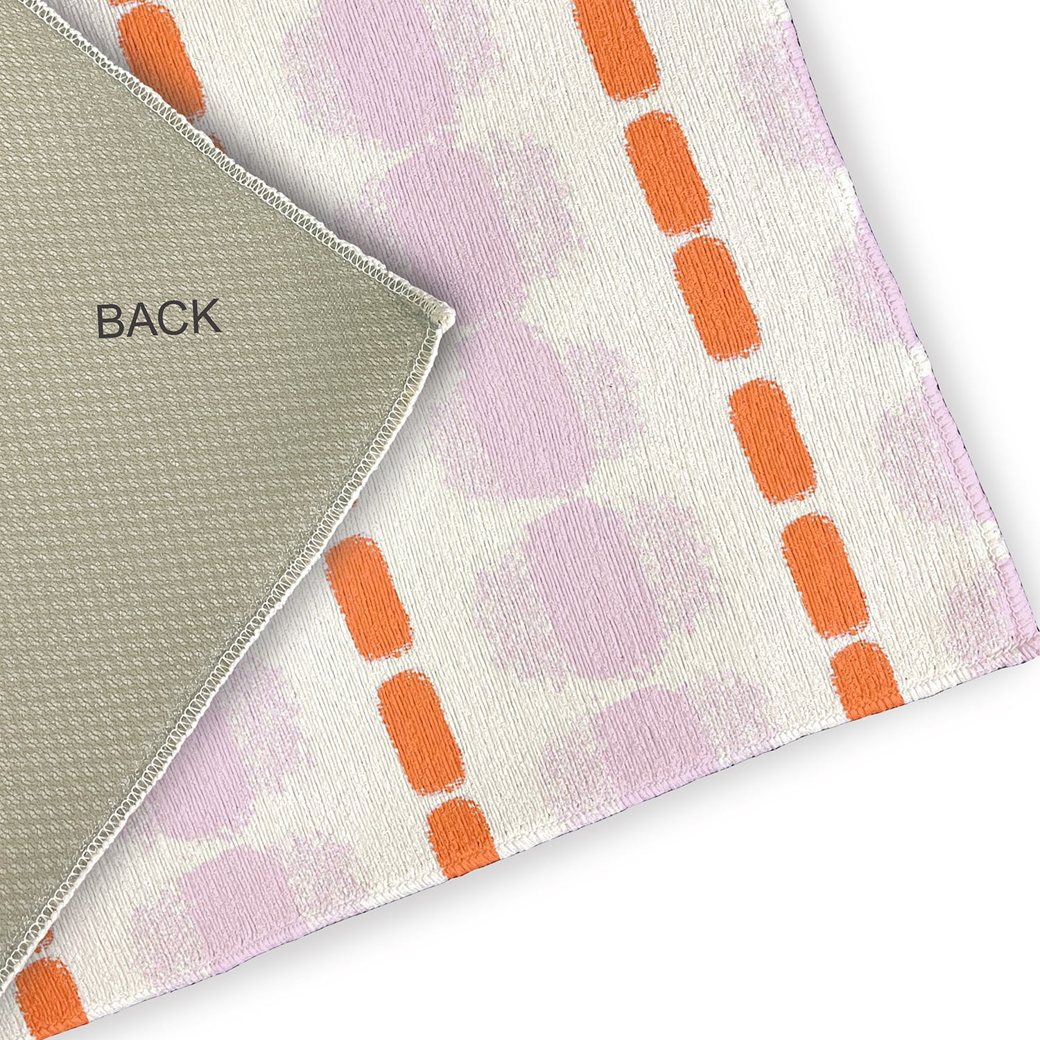 Simply Daisy 3' x 5' Purple-Orange Watercolor Stripe Spring Chenille Indoor/Outdoor Rug