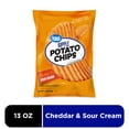 thumbnail image 2 of Great Value Cheddar & Sour Cream Potato Chips Party Size, 13 oz, 2 of 12