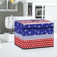 thumbnail image 5 of HELLHERO Patriotic Stars Stripes Sewing Machine Carrying Cover with Pockets for Extra Accessories Storage Pocket Foldable Reusable Lightweight, 5 of 8