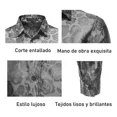 thumbnail image 5 of Camisa Formal Manga Larga Con Estampado Floral Para Hombre, 5 of 5