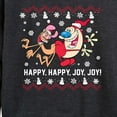 thumbnail image 3 of Ren & Stimpy - Happy Happy Joy Joy - Women's Lightweight French Terry Long Sleeve Shirt, 3 of 5