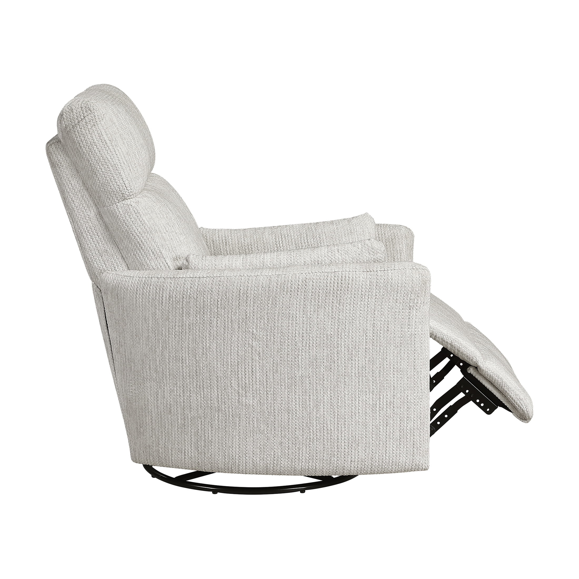 OakvillePark Arven Microfiber Swivel Glider Manual Reclining Chair, Beige