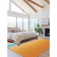 thumbnail image 2 of Turquoise Orange Area Rug for Bedroom 3x5 Ft Stripe Gradient Super Soft fuzzy Throw Rug Non-Slip Fluffy Plush Indoor Floor Carpet for Living Room Nursery Home Decor, 2 of 8