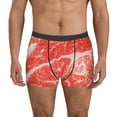thumbnail image 4 of Wukai Beef Steaks Print Men’s Underwear Breathable Boxer Briefs,&nbsp;Moisture Wicking & Breathable-Small, 4 of 7