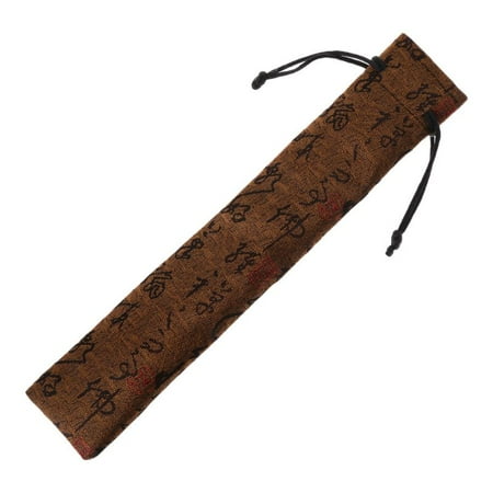 

Chinese Calligraphy Style Decorative Folding Hand Fan Bag Dustproof Holder Prote