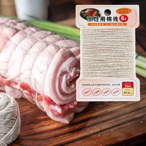 Hilo para cocinar, hilo para envolver cordón, embalaje DIY, cuerda de algodón para cocinar carne, hilo para panadero para hornear pavo
